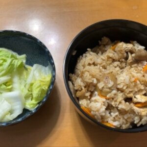 栗ときのこの炊き込みご飯